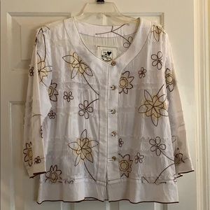 Appliqué resort wear a jacket